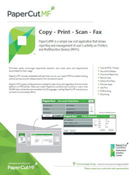 Ecoprintq Cover, Papercut MF, Document Xcellence, Barre, ON, Ontario, Xerox, Agent, Dealer, Reseler